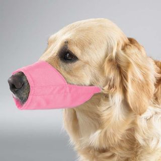 Dog Muzzle Grooming No Bark Bite Blue or Pink Any Size