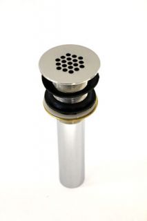  Vessel Sink Grid Strainer Drain Without Overflow Brushed Nickel