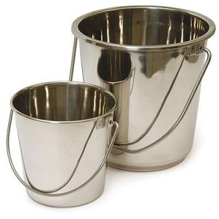 Stainless Steel Bucket Water Pail Dog 2 Quart