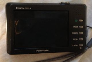 Panasonic Lumix DMC FP3 14 1 MP Digital Camera Black Used as Is Case