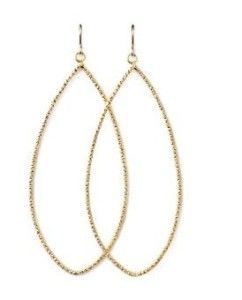 Dogeared Always Beautiful Sparkle Marquise Gold Earrings