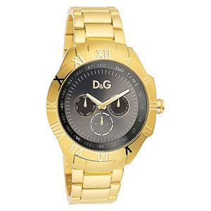 Dolce and Gabbana Mens Gold Tone Watch with Day/Date DW0653