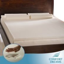 COMFORT DREAMS QUEEN 3 POUND 2 INCH MEMORY FOAM MATTRESS TOPPER AND
