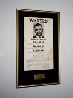 RARE Gangster John Dillinger Original 1934 FBI Wanted Poster Frame EAC
