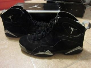 Nike Air Jordan 7 VII Retro Black Suede High 11 Shoes 2005 RARE