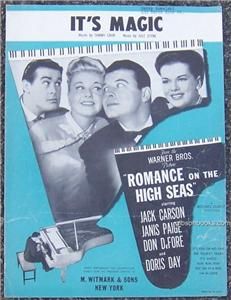Its Magic from Romance on The High Seas with Doris Day 1948 Sheet
