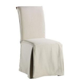 twill supreme long dining room chair cover flax dinner time spills and