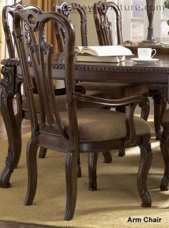  Cherry Double Pedestal Dining Room Table and 6 Chairs Set