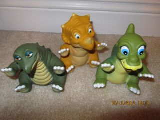 Land Before Time Dinosaur Hand Puppets Pizza Hut 1988 Cera Ducky Spike