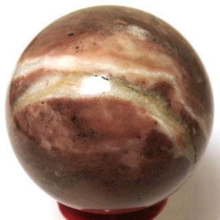 high polished rose dolomite sphere russia 42 mm
