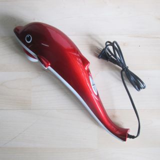 Body Infrared Massager Dolphin Shape Hand Held with 3 Interchangeable