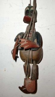 1950 s early vintage donald duck wooden puppet donald duck