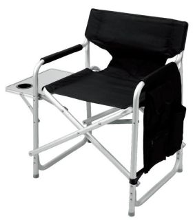 Folding Camping Director Chair w Side Table 1602BLACK