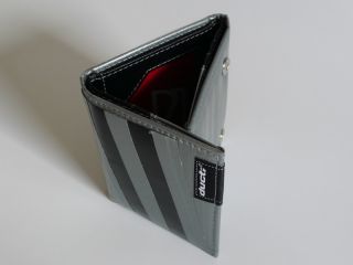 Black Stripe Ducti Duck Duct Tape Hybrid Leather Trifold Wallet New