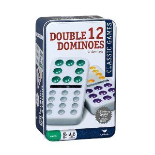  Double 12 Color Dot Mexican Train Dominoes in Tin 