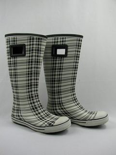 Dirty Laundry Dicey Plaid Rainboots Womens 9 New $36