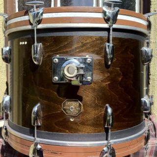 Vintage 1970s Gretsch Bass Drum in Walnut Lacquer 20