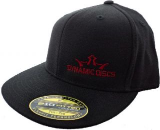Dynamic Discs Disc Golf Hat Flexfit Cap 6210 King DS L XL Black w Red