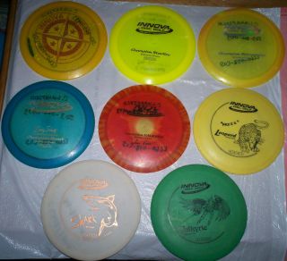 Lot of Eight 8 Innova Disc Golf Discs Champion DX