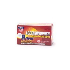 Rite Aid Acetaminophen Extended Release Tablets 100 Ea