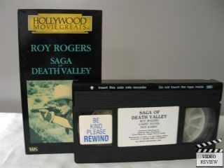 Saga of Death Valley VHS Roy Rogers Gabby Hayes