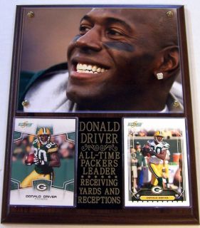 Donald Driver #80 Packers All Time Receiving Yards Leader Plaque XLV