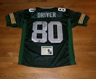 PACKERS Donald Driver signed jersey 80 AUTO COA HOLO Autographed Green