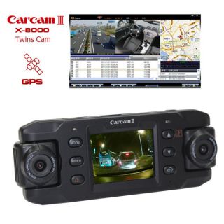 Dual Wide Angel Camera X8000 HD Car Camcorder GPS G Sensor Password