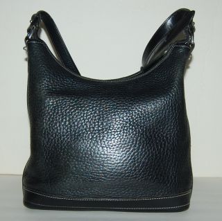 Dooney Bourke All Weather Leather Black Shoulder Bag Handbag Purse