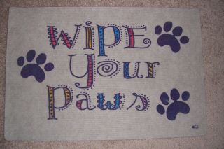  Wipe Your Paws Door Mat Happy Feetpet Mat Dog and Cat Lover