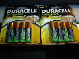 Duracell Rechargeable AA Batteries Lot of 8 2000mAh
