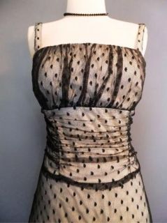  1950s 1960s Style Lace Illusion Polka Dot Dress Pinup Rockabilly Retro