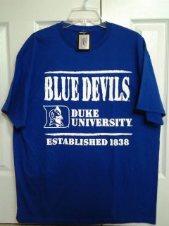 NEW W TAGS DUKE UNIVERSITY BLUE DEVILS ESTABLISHED 1838 BLUE DEVILS