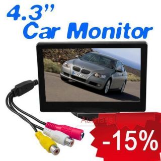 TFT LCD Screen DVD VCR CCTV Car Reverse RearView Camera Monitor