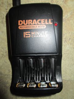 Duracell 15 Minute Battery Charger CEF15NC + AC Adapter for AA AAA