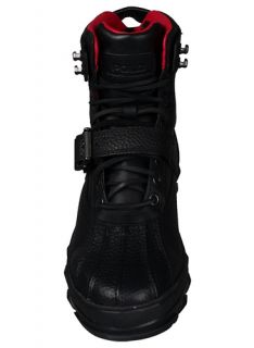 Polo Ralph Lauren Mens Boots Huntswood Black Leather 8121642433H2 Sz 9