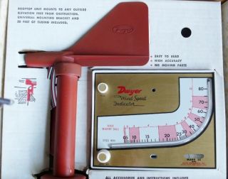 DWYER WIND SPEED INDICATOR W BOX AND INSTRUCTIONS