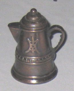 Durham Copper Metal Doll House Miniature Coffee Pot