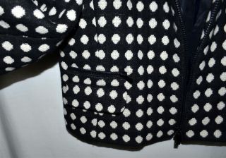 Jones New York Collection Petite Black with White Polka Dots Wool