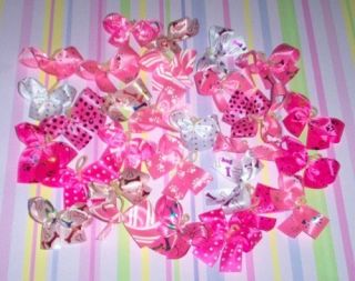 Dog Grooming Bows 30 all Pink Print Dog Bows Yorkie Poodle Shih tzu