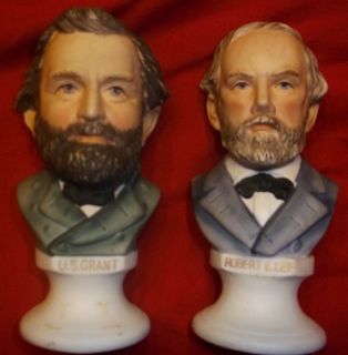 Vintage Robert E Lee US Grant Civil War Collectibles Leftons Figurines