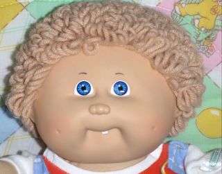 Coleco Original Cabbage Patch Kids Boy Doll Blue Eyes Handyman Clothes