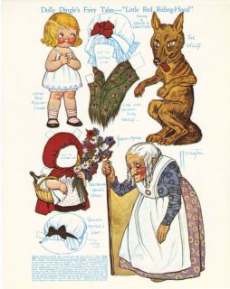 Dolly Dingle Grace Drayton Red Riding Hood Fairy Tale Paper Doll 5