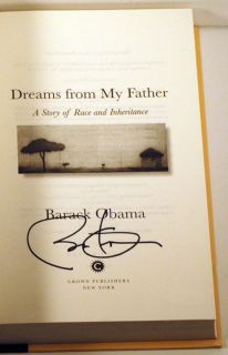 president barack obama signed dreams from my father hardcover book jsa