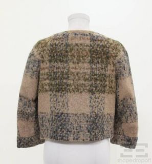 Dries Van Noten Brown Mohair & Wool Button Front Jacket Size 40