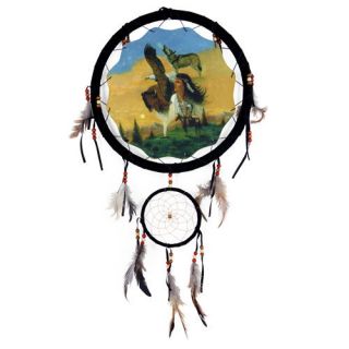 New 13 Indian Eagle Wolf Buffalo Dream Catcher Wall Hanging Decor