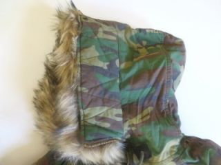 Denim Supply Ralph Lauren Camo Snorkel Puffer Faux Fur Hood Jacket XL