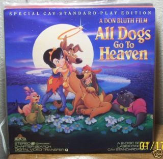 Don Bluth All Dogs Go to Heaven 89 Laserdisc CAV SP Ed