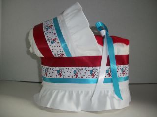 Dr Seuss Thing 1 and 2 Boy Girl Neutral Diaper Bassinet Baby Shower