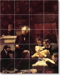the gross clinic by thomas eakins 30x24 inch ceramic tile mural using